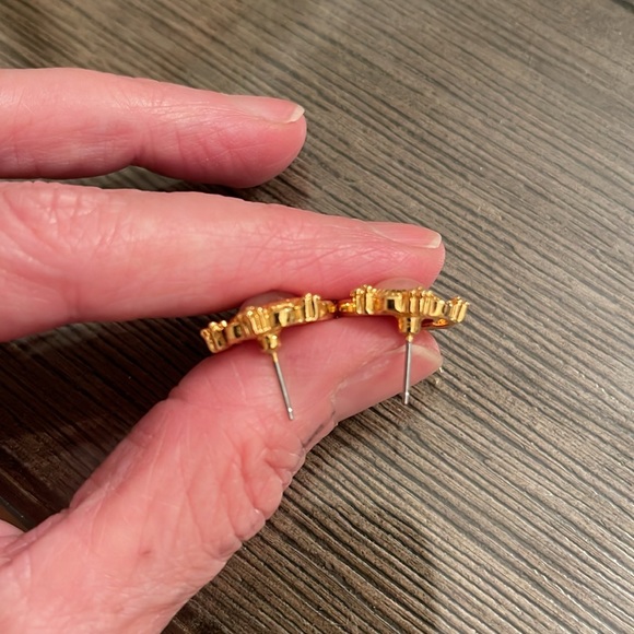 Vintage Avon Genuine Rose Quartz Earrings - Picture 9 of 15